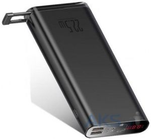 Зовнішній акумулятор Baseus Starlight Digital Display Quick Charg Power Bank 20000mAh 22.5W Black