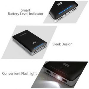 УМБ RAVPower 16750mAh, 4.5A Dual USB Output Portable Charger External Battery Power Bank, Black RP-PB19BL