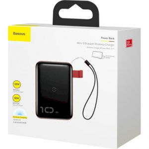 Зовнішній акумулятор Baseus Mini S Power bank 10000mAh Black+Red