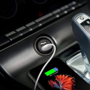 Автомобильное зарядное устройство RAVPower USB Car Charger Mini 2xUSB 24W 4.8A with iSmart 2.0 Charging Tech Black (RP-PC031)
