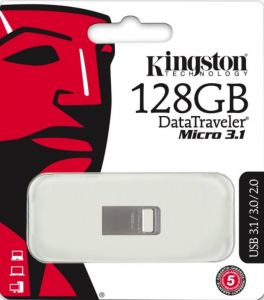 USB 3.0 Kingston DTMicro USB 3.1/3.0 Type-A 128GB Metal