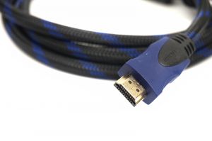 Видео кабель PowerPlant HDMI - HDMI, 2м, позолоченные коннекторы, 1.4V, Nylon, Double ferrites CA910243