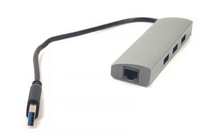 Переходник PowerPlant USB 3.0 3 порта + Gigabit Ethernet CA910564