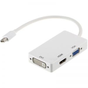 Переходник PowerPlant mini DisplayPort (Thunderbolt) - HDMI, DVI, VGA (3 в 1) CA910946