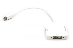 Кабель-переходник PowerPlant mini DisplayPort (Thunderbolt) - DisplayPort, HDMI, DVI 0.2 м CA911097
