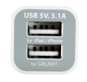 Автомобильное зарядное устройство в комплекте 2xUSB: PDA, MP3, AUTO; 3.1A DV00DV5036