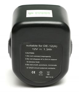 Аккумулятор PowerPlant для шуруповертов и электроинструментов DeWALT GD-DE-12 12V 1.3Ah NICD(DE9074) DV00PT0033