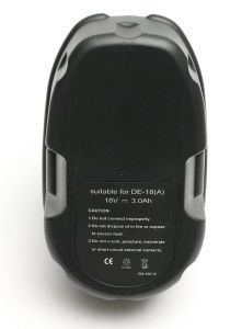 Аккумулятор PowerPlant для шуруповертов и электроинструментов DeWALT GD-DE-18(A) 18V 3Ah NIMH DV00PT0035
