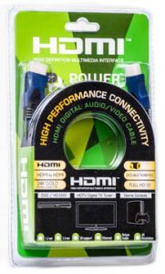 Видео кабель PowerPlant HDMI - HDMI, 1.5m, позолоченные коннекторы, 1.4V, Nylon, Double ferrites KD00AS1200
