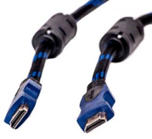 Видео кабель PowerPlant HDMI - HDMI, 1.5m, позолоченные коннекторы, 1.4V, Nylon, Double ferrites KD00AS1200