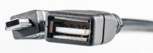 Кабель PowerPlant OTG USB 2.0 AF - Mini, 0.5м KD00AS1235 ― 