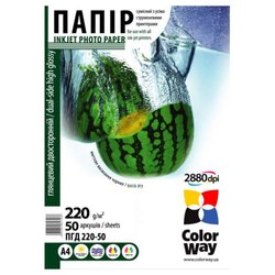 Бумага ColorWay A4 (ПГД220-50) (PGD220050A4) ― 
