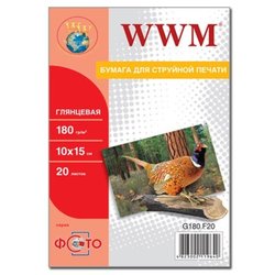 Бумага WWM 10x15 (G180.F20) ― 