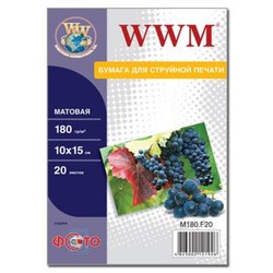 Бумага WWM 10x15 (M180.F20) ― 