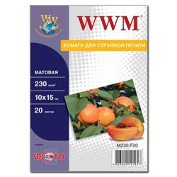 Бумага WWM 10x15 (M230.F20) ― 