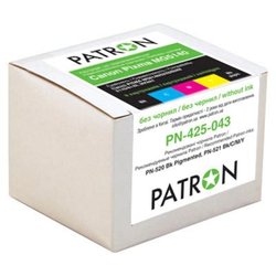 Комплект перезаправляемых картриджей PATRON CANON MG5140//5240/5340 (5шт)без чрн (CIR-PN-CPGI425C-043) ― 