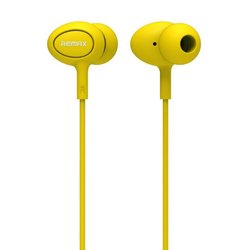 Наушники HF RM-515 Yellow (mic + button call answering) Remax (42266) ― 