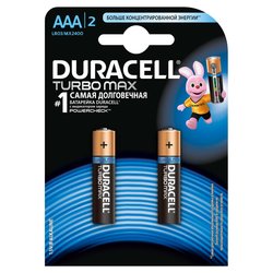 Батарейка Duracell TURBO AAA LR03 * 2 (5000394069213 / 81484985) ― 