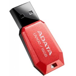 USB флеш накопитель A-DATA 16Gb UV100 Red USB 2.0 (AUV100-16G-RRD)