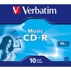 Диск CD-R Verbatim 700Mb 16x Jewel Case 10 Pack Music (43365)
