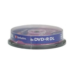 Диск DVD+R Verbatim 8.5Gb 8x CakeBox 10 шт Matte Silver (43666)