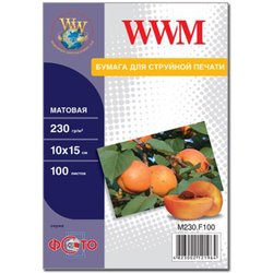 Бумага WWM 10x15 (M230.F100) ― 