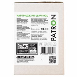 Картридж PATRON HP LJP2055 (CE505A) CANON719 GREEN Label (PN-05A/719GL)