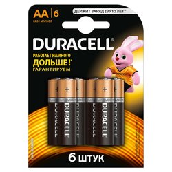 Батарейка Duracell AA MN1500 LR06 * 6 (5000394107458 / 81485016) ― 