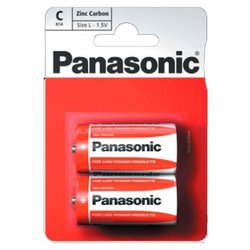 Батарейка PANASONIC C R14 RED ZINK * 2 (R14REL/2BPR) ― 