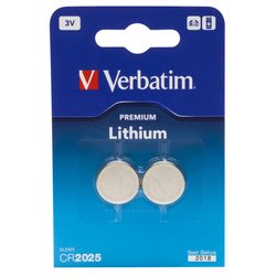 Батарейка Verbatim CR 2025 Lithium 3V * 2 (49935) ― 