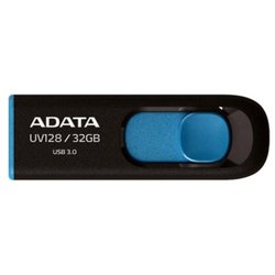 USB флеш накопитель A-DATA 32Gb UV128 black-blue USB 3.0 (AUV128-32G-RBE) ― 