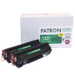 Картридж PATRON HP LJ CB435A/CANON 712 GREEN Label (DUAL PACK) (PN-35A/712DGL)