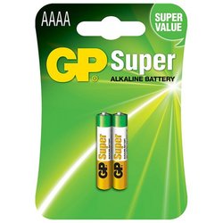 Батарейка GP AAAA LR61 Super Alcaline * 2 (GP25A-2U2) ― 
