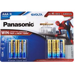 Батарейка PANASONIC AAA LR03 Evolta Alkaline Spider Man * 8 (LR03EGE/8B4FSM)