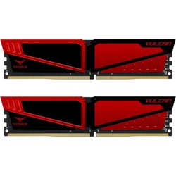 Модуль памяти для компьютера DDR4 16GB (2x8GB) 2400 MHz T-Force Vulcan Red Team (TLRED416G2400HC14DC01) ― 