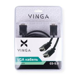 Кабель мультимедийный Vinga VGA 5.0m (VGA03-5.0)