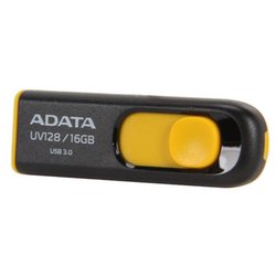 USB флеш накопитель A-DATA 16Gb UV128 black-yellow USB 3.0 (AUV128-16G-RBY) ― 