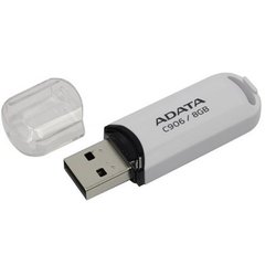 USB флеш накопитель A-DATA 8GB C906 White USB 2.0 (AC906-8G-RWH)
