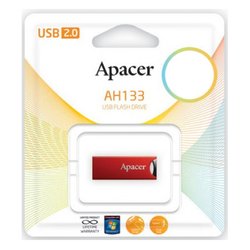 USB флеш накопитель 32GB AH133 Red RP USB2.0 Apacer (AP32GAH133R-1)