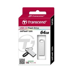 USB флеш накопитель Transcend JetFlash 520, Silver Plating (TS64GJF520S)