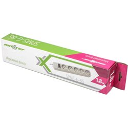 Сетевой фильтр питания Maxxter SPM5-G-6G серый 1,8 м кабель, 5 розеток (SPM5-G-6G)