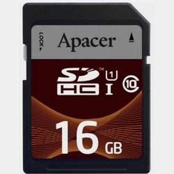 Карта памяти Apacer 16GB SDHC UHS-I Class10 RP (AP16GSDHC10U1-R) ― 