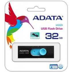 USB флеш накопитель ADATA 32GB UV320 Black/Blue USB 3.1 (AUV320-32G-RBKBL)