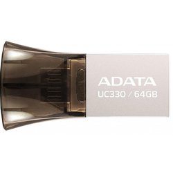 USB флеш накопитель ADATA 64GB UC330 Black USB 2.0 OTG (AUC330-64G-RBK) ― 