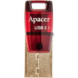 USB флеш накопитель Apacer 16GB AH180 Red USB 3.1 (AP16GAH180R-1) ― 