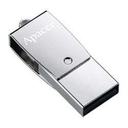 USB флеш накопитель Apacer 8GB AH750 Silver USB 3.1 OTG (AP8GAH750S-1)