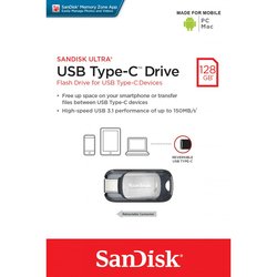 USB флеш накопитель SANDISK 128GB Ultra USB 3.0/Type-C (SDCZ450-128G-G46)