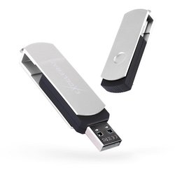 USB флеш накопитель eXceleram 32GB P2 Series Silver/Black USB 2.0 (EXP2U2SIB32) ― 