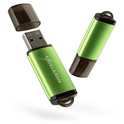 USB флеш накопитель eXceleram 64GB A3 Series Green USB 2.0 (EXA3U2GR64) ― 