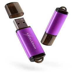USB флеш накопитель eXceleram 64GB A3 Series Purple USB 3.1 Gen 1 (EXA3U3PU64) ― 